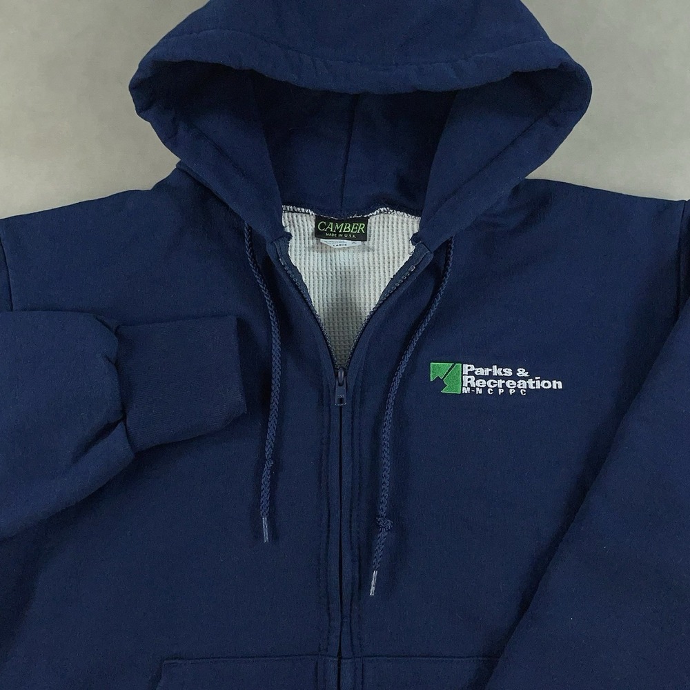 Camber‎ Thermal Lined Full Zip Hoodie Mens Large Parks & Recreation Made In USA